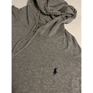 Polo Ralph Lauren Lightweight Hoodie Long Sleeve Shirt Gray 2XL XXL Pony Preppy